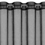 Firana na przelotkach 140x250 DANI 1 czarna z etaminy zdobiona w dolnej części falbanami - 4