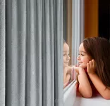 Zasłona na taśmie 140x270 RIVA welwetowa stalowa z nadrukiem imitującym marmur - 12