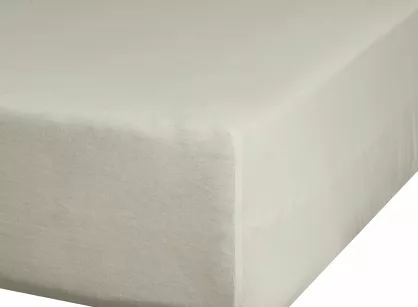 Prześcieradło z satyny bawełnianej z gumką NOVA 3 beż 1 100x200