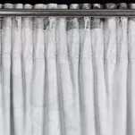 Zasłona na taśmie 140x270 LUCIA welwetowa kremowa niebieska z wzorem wyrazistych piwonii - 8