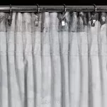 Zasłona na taśmie 140x270 LUCIA welwetowa kremowa niebieska z wzorem wyrazistych piwonii - 9