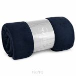 Koc jednokolorowy 150x200 SIMPLE 1 granatowy wyjątkowo miękki - 6