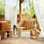 Poszewka na taras 45x45 GARDEN 3 pomarańczowa wodoodporna - 5