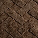 Koc 220x200 CARO ciemny brąz puszysty typu flano z wytłaczanym wzorem Design 91 - 2