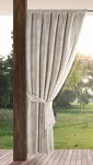 Zasłona na taras 155x200 GARDEN 15 pudrowa w tunelu wodoodporna z motywem roślinnym - 10