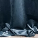 Zasłona gotowa na taśmie 140x270 VILLA welwetowa granatowa jednokolorowa o aksamitnej strukturze - 3