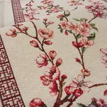 Bieżnik gobelinowy 40x100 THAI naturalny różowy wzór kwiatu wiśni - 4