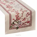 Bieżnik gobelinowy 40x100 THAI naturalny różowy wzór kwiatu wiśni - 6