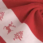 Ręcznik świąteczny 70x140 NOEL 2 czerwony z żakardową bordiurą - 3