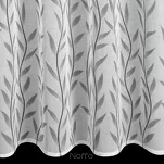 Zasłona na taśmie 140x270 GLORI biała z etaminy z delikatnymi stalowymi listkami - 6