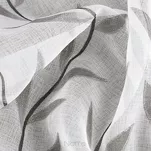 Zasłona na taśmie 140x270 GLORI biała z etaminy z delikatnymi stalowymi listkami - 3