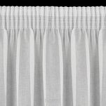 Zasłona na taśmie 140x270 GLORI biała z etaminy z delikatnymi stalowymi listkami - 4