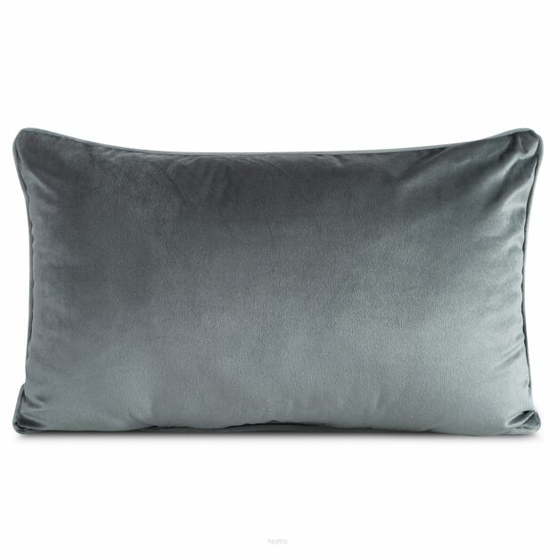 Poszewka welwetowa z wypełnieniem 30x50 GAJA 3 jednokolorowa grafitowa obszyta lamówką