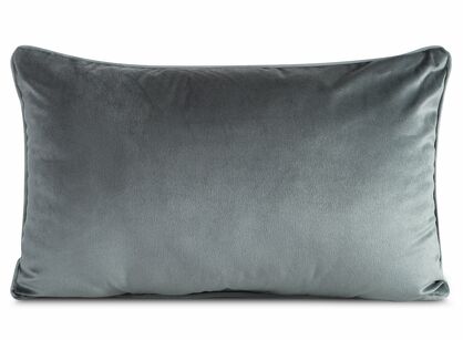 Poszewka welwetowa z wypełnieniem 30x50 GAJA 3 jednokolorowa grafitowa obszyta lamówką
