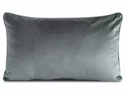 Poszewka welwetowa z wypełnieniem 30x50 GAJA 3 jednokolorowa grafitowa obszyta lamówką