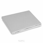 Prześcieradło z bawełny renforce z gumką 160x200 srebrne BASIC - 3