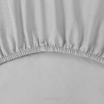 Prześcieradło z bawełny renforce z gumką 160x200 srebrne BASIC - 4