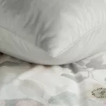 Pościel z mikrowłókna 220x200 AGGIE biała srebrna wzór kwiatowy Design 91 - 2