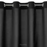 Zasłona na przelotkach 140x250 RITA jednokolorowa czarna z miękkiej tkaniny - 6