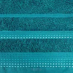 Ręcznik 50x90 POLA ciemny turkus z kolorową bordiurą zakończoną stebnowaniem 500 g/m2 - 3