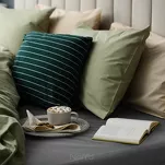 Prześcieradło z bawełny renforce z gumką 160x200 stalowe BASIC - 7