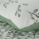 Pościel z mikrowłókna 160x200 CLARISSA biała z wzorem zielonych gałązek Design 91 - 7