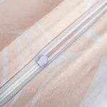 Pościel flanelowa 140x200 31506/1 różowa w białe liście - 5