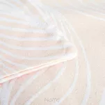 Pościel flanelowa 140x200 31506/1 różowa w białe liście - 2