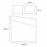 Pościel flanelowa 140x200 31506/1 różowa w białe liście - 7