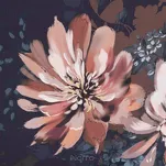 Pościel z makosatyny 160x200 REINA 50 ciemny granat wzór rudych kwiatów Reina Line - 2