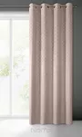 Zasłona na przelotkach 140x250 JULIA welwetowa pudrowa jednokolorowa z wytłaczanym wzorem w wachlarze - 5