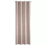 Zasłona na przelotkach 140x250 JULIA welwetowa pudrowa jednokolorowa z wytłaczanym wzorem w wachlarze - 8