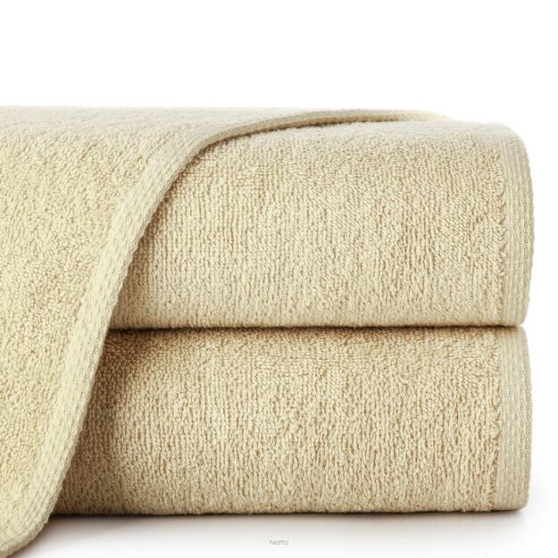 Ręcznik bawełniany 50x100 GŁADKI 1 jednokolorowy beżowy