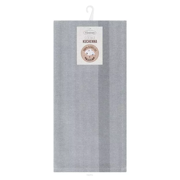 Ścierka kuchenna 50x70 OLIVIA 11 srebrna w paski z bawełny