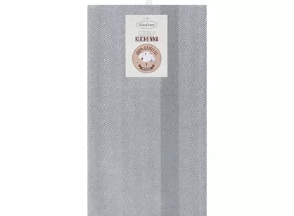 Ścierka kuchenna 50x70 OLIVIA 11 srebrna w paski z bawełny