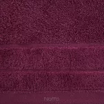 Ręcznik bawełniany 30x50 DAMLA amarantowy gładki z subtelną bordiurą - 3
