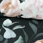 Pościel bawełniana 160x200 ROSSA czarna z wzorem róż z kolekcji Classic - 3