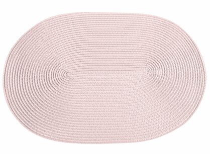 Podkładka dekoracyjna 30x45 JUDY 2 pudrowa owalna pleciona