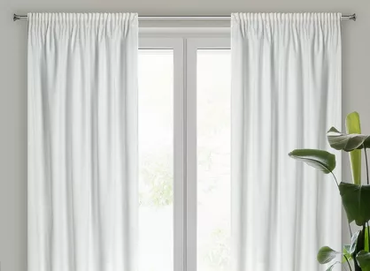 Zasłona gotowa na taśmie 140x270 ROSA welwetowa biała Design 91