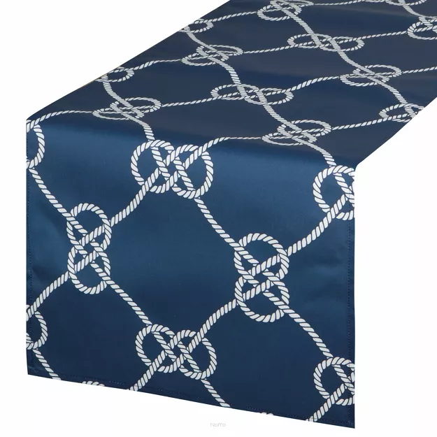 Bieżnik na taras 40x140 GARDEN 15 granatowy wodoodporny styl morski