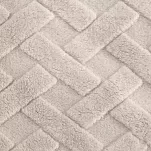 Koc na fotel 70x160 CARO beżowy puszysty typu flano z wytłaczanym wzorem Design 91 - 4