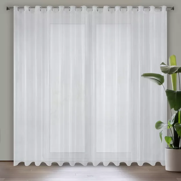 Firana na przelotkach 350x250 ALEXA biała z połyskiem Design 91