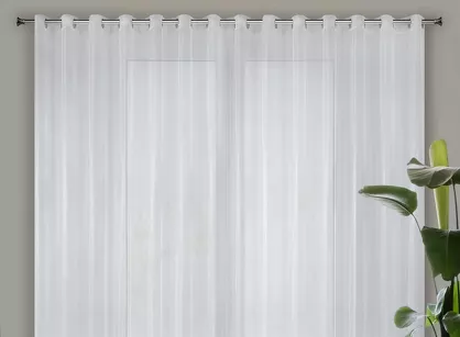 Firana na przelotkach 350x250 ALEXA biała z połyskiem Design 91