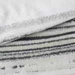 Pościel z mikrowłókna 160x200 VERANO 3 biała grafitowa wzór w pasy Design 91 - 4