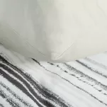 Pościel z mikrowłókna 160x200 VERANO 3 biała grafitowa wzór w pasy Design 91 - 5