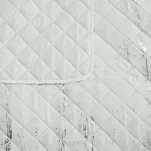 Narzuta z mikrofibry 200x220 BLINK 1 biała pikowana ze srebrnym przecieranym wzorem Design 91 - 4