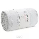 Narzuta z mikrofibry 200x220 BLINK 1 biała pikowana ze srebrnym przecieranym wzorem Design 91 - 6