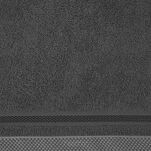 Ręcznik 50x90 ABBIE stalowy z żakardową błyszczącą bordiurą w pasy z delikatną krateczką 500 g/m2 - 2