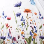 Pościel flanelowa 180x200 31512/1 biała w kolorowe kwiaty - 2