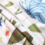 Pościel flanelowa 180x200 31512/1 biała w kolorowe kwiaty - 7